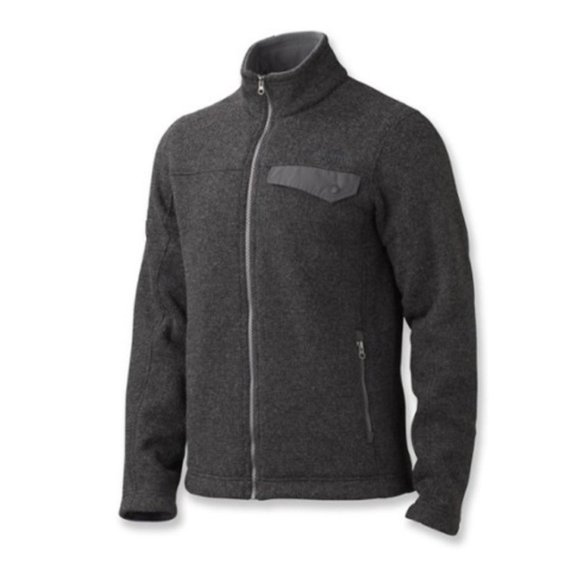 Marmot Other - Marmot Wool-Blend Full Zip Poacher Pile Jacket in Gray, Size S Men